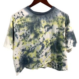 George Tye Dye Distressed Crop Tee XL